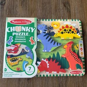 Brand New Sealed Melissa & Doug Chunky Dinosaur Puzzle